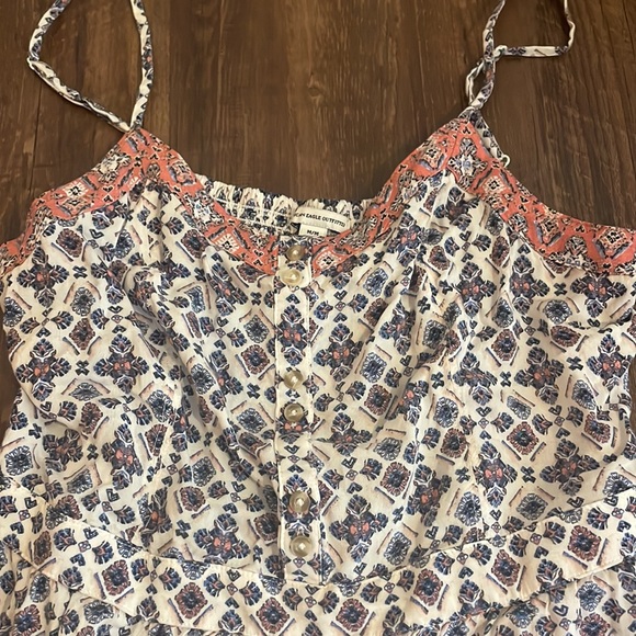 Blue Pattered Romper - Picture 2 of 3